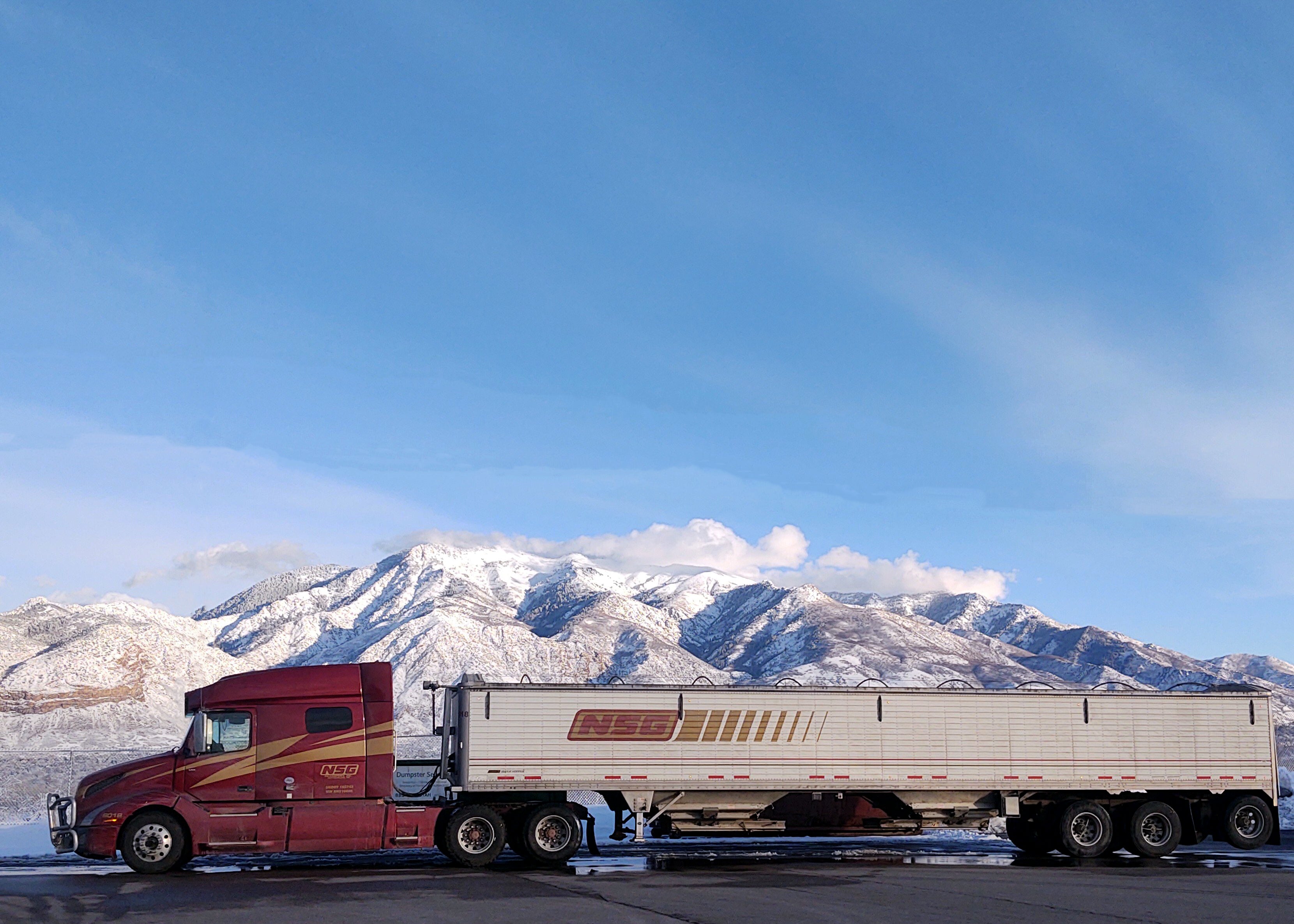 NSG truck with mountain backdrop
