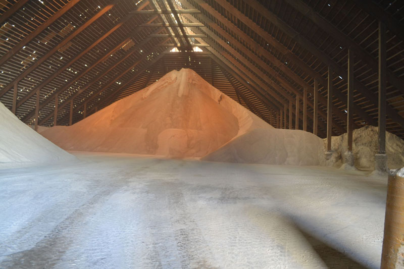 Salt warehouse interior